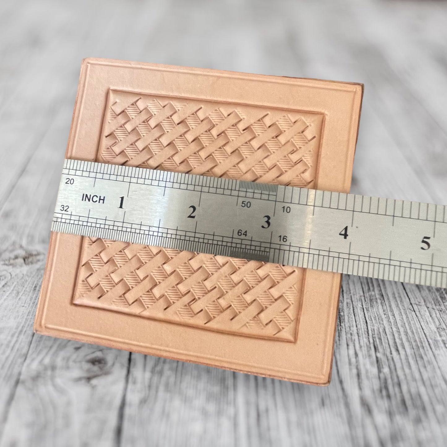 Hand-Tooled Leather Cork Backed Coasters