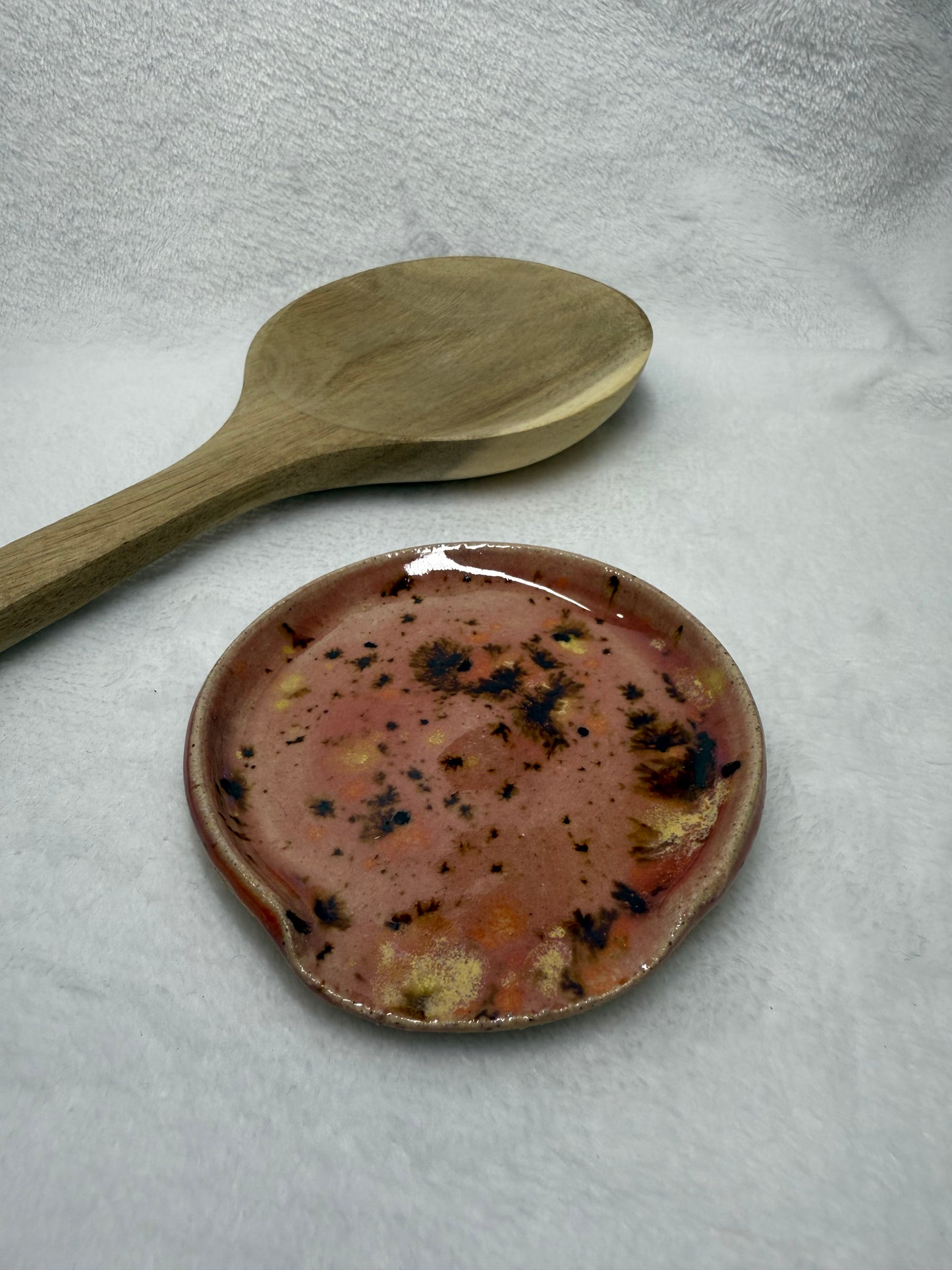 Peachy Pottery Spoon Rest