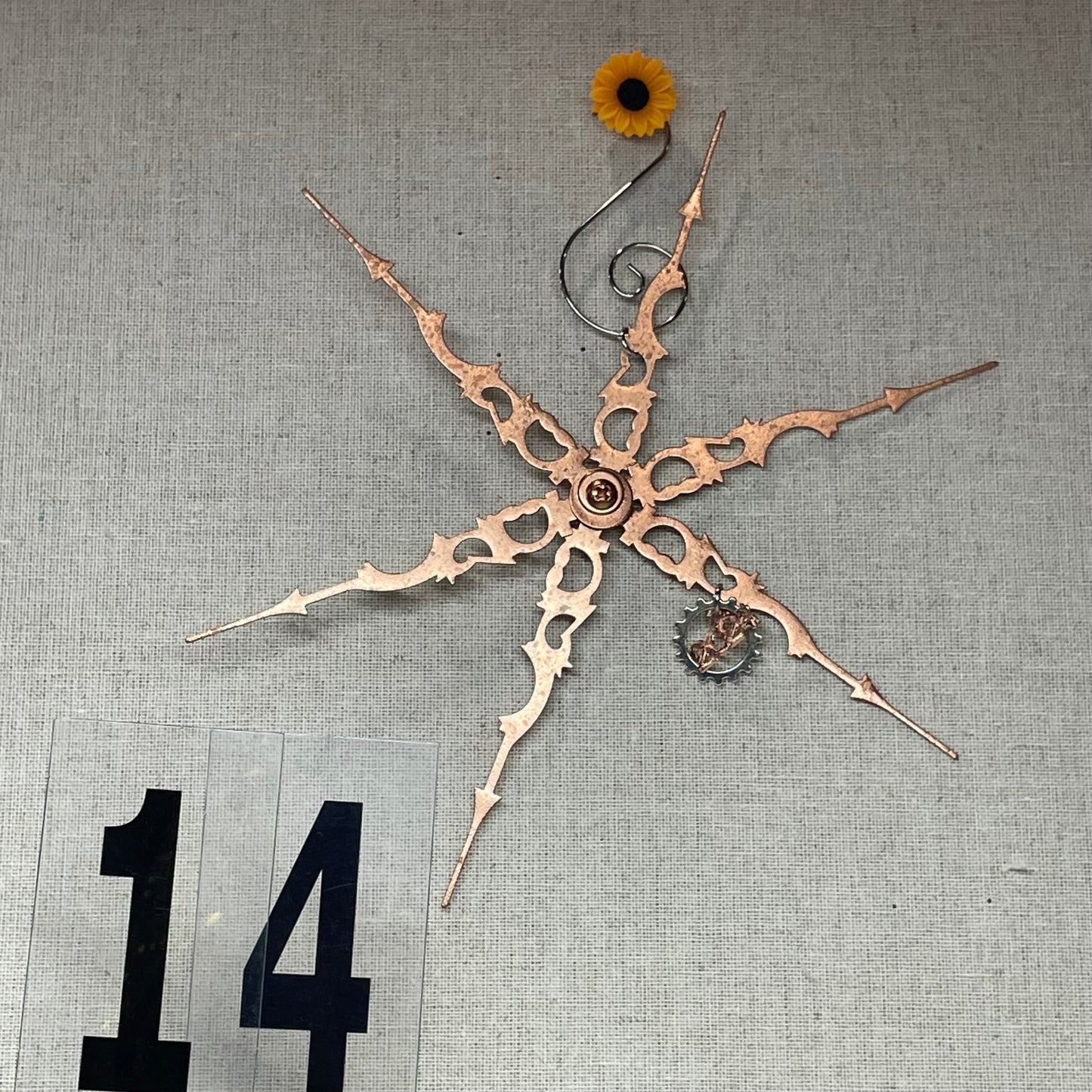 Clock Hand Snowflake Ornament