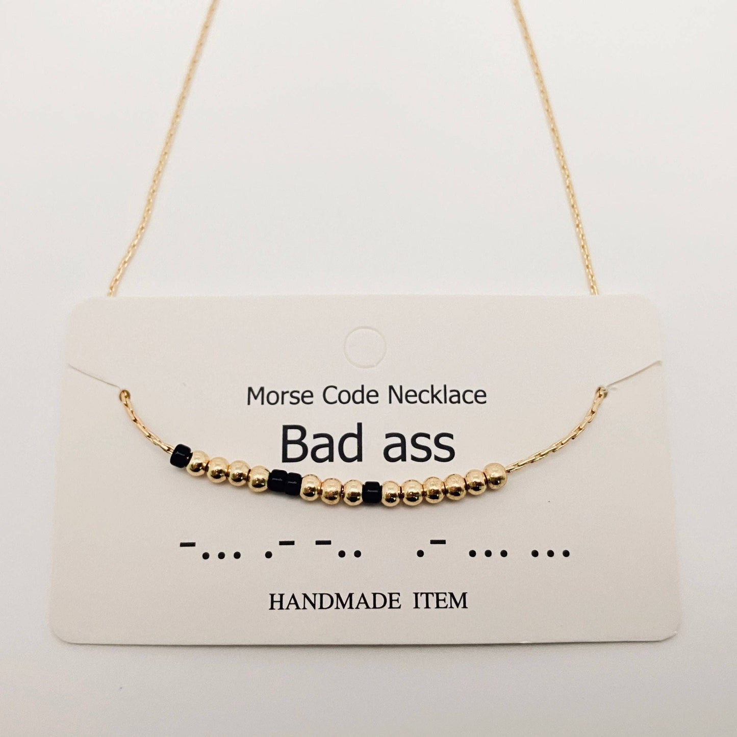 “Bad Ass” Morse Code Necklace