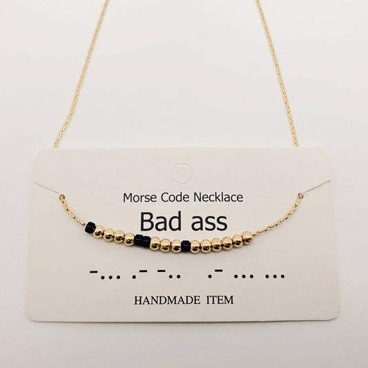 “Bad Ass” Morse Code Necklace