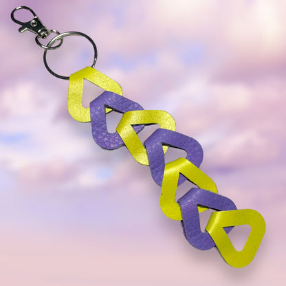 Yellow and Purple Leather Link