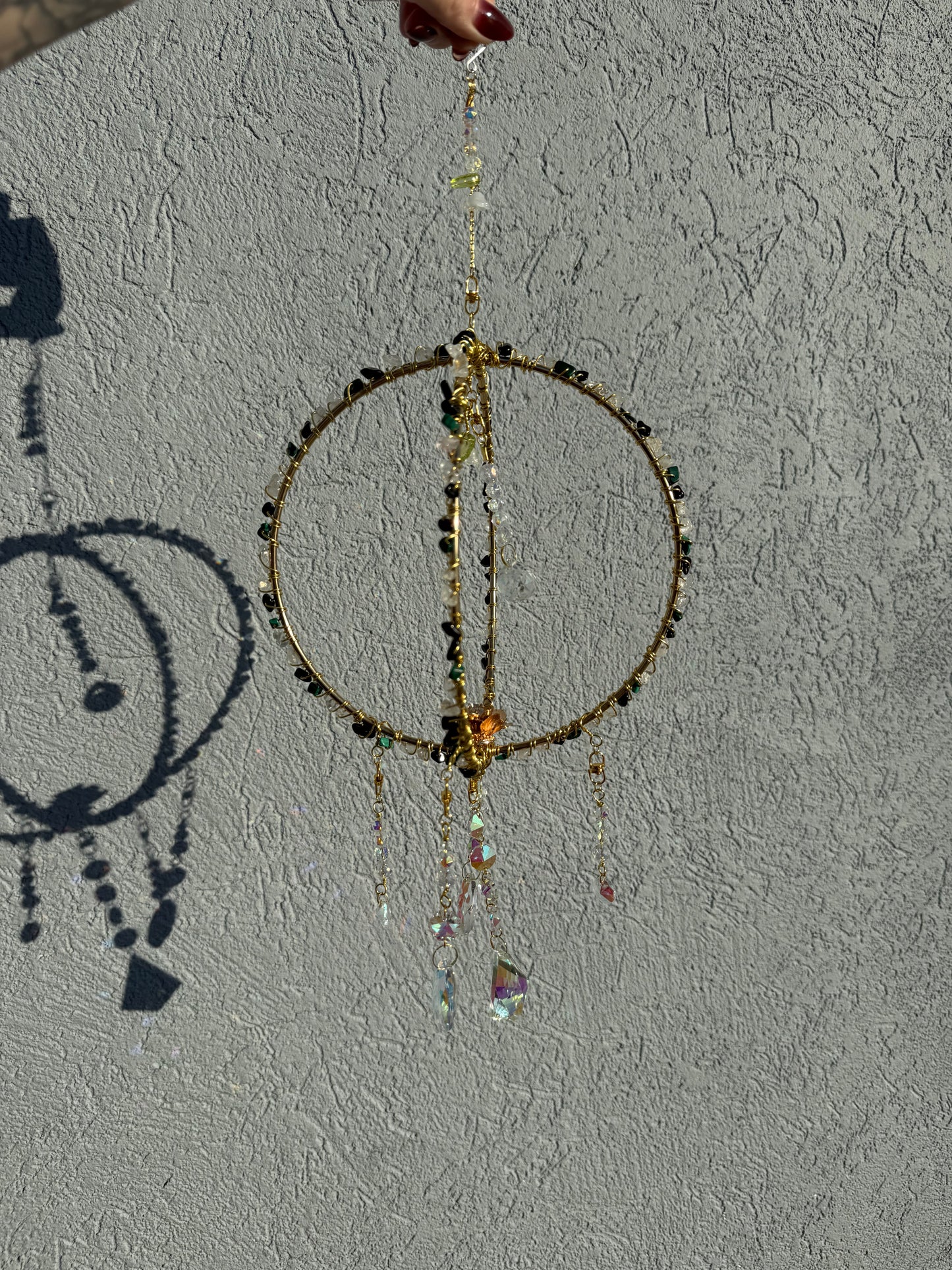 XL Beaded Crystal Suncatcher Sphere