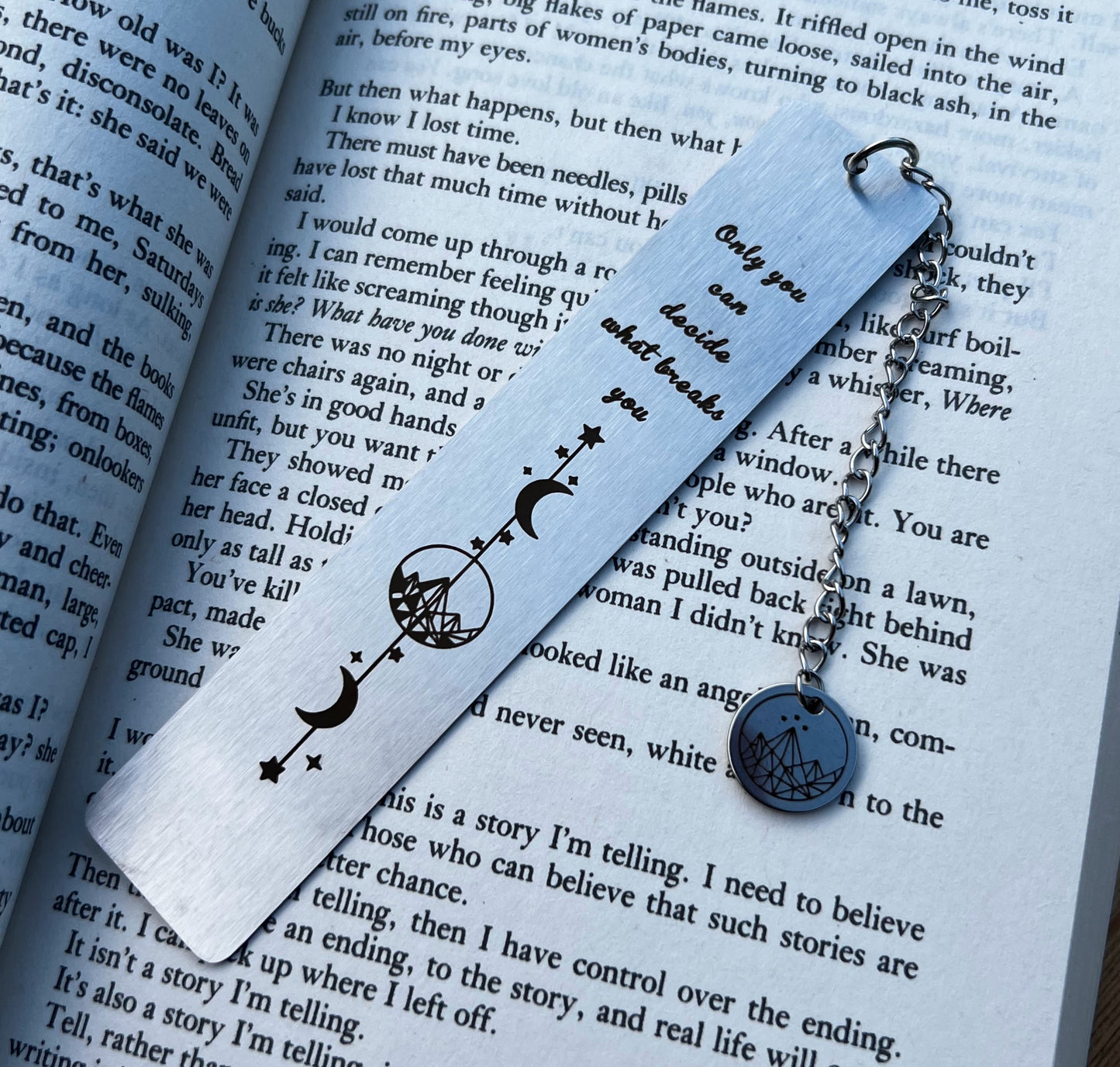 Decide What Breaks You Metal Bookmark