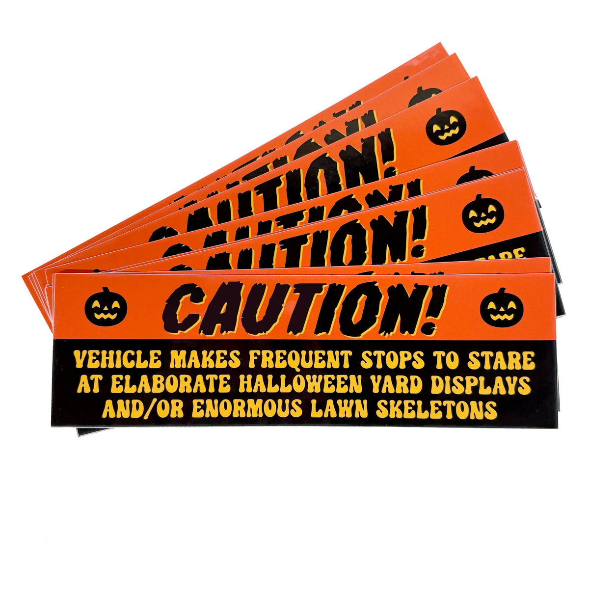 Caution Vehicle Stops to Stare At Halloween Yards Sticker
