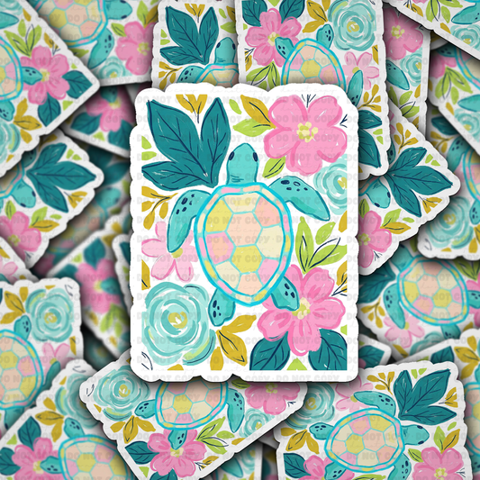 Boho Sea Turtle Sticker