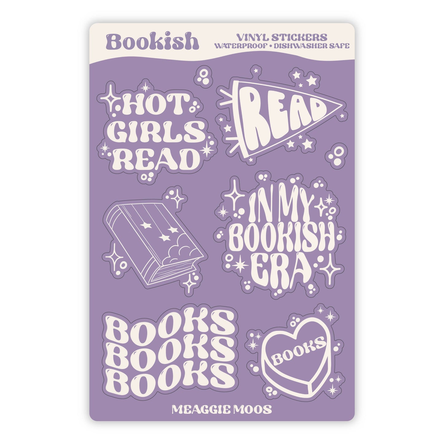 In My Bookish Era Sticker Sheet | Vinyl Sticker Sheet