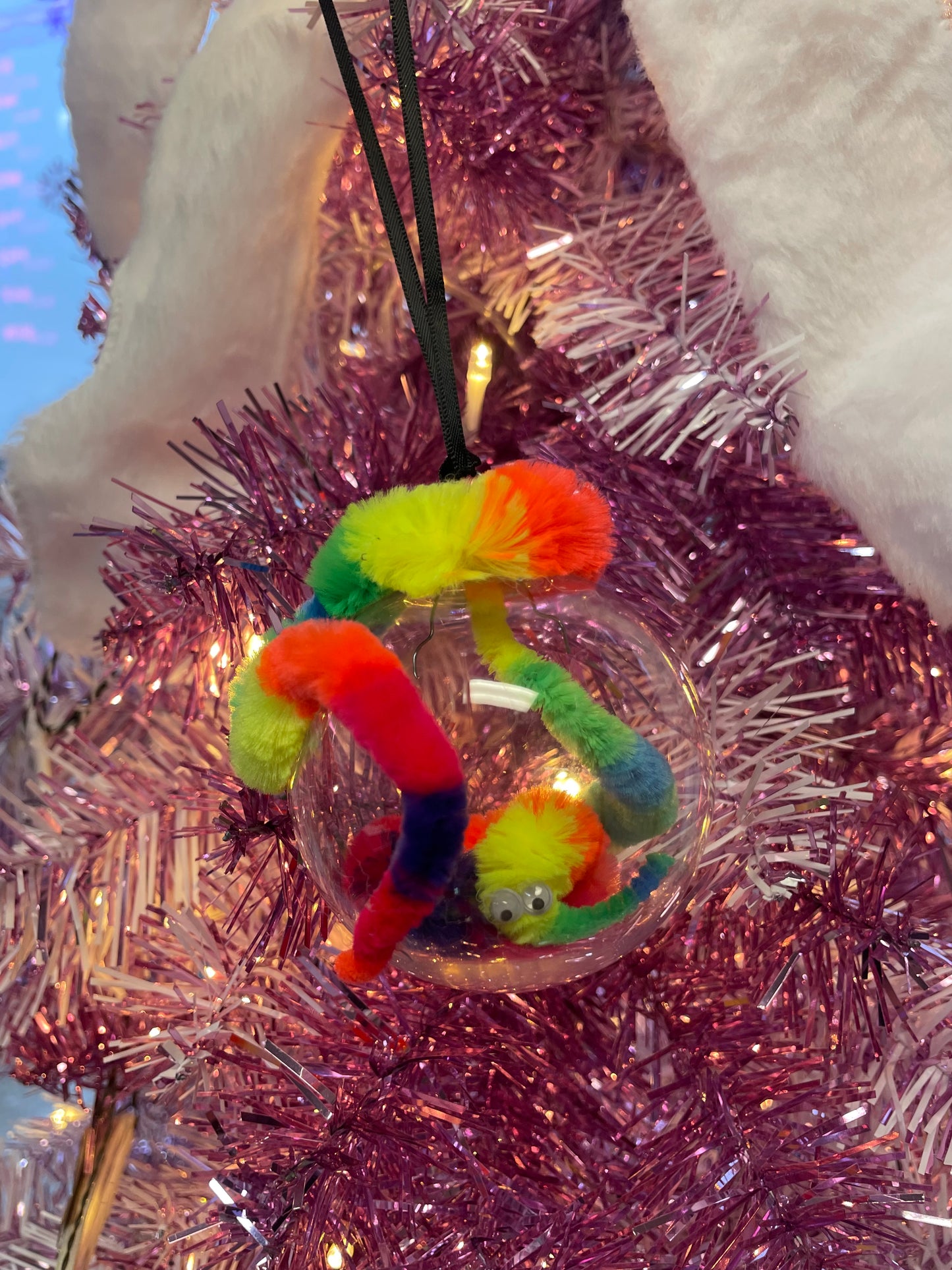 Fuzzy Worm Ornament