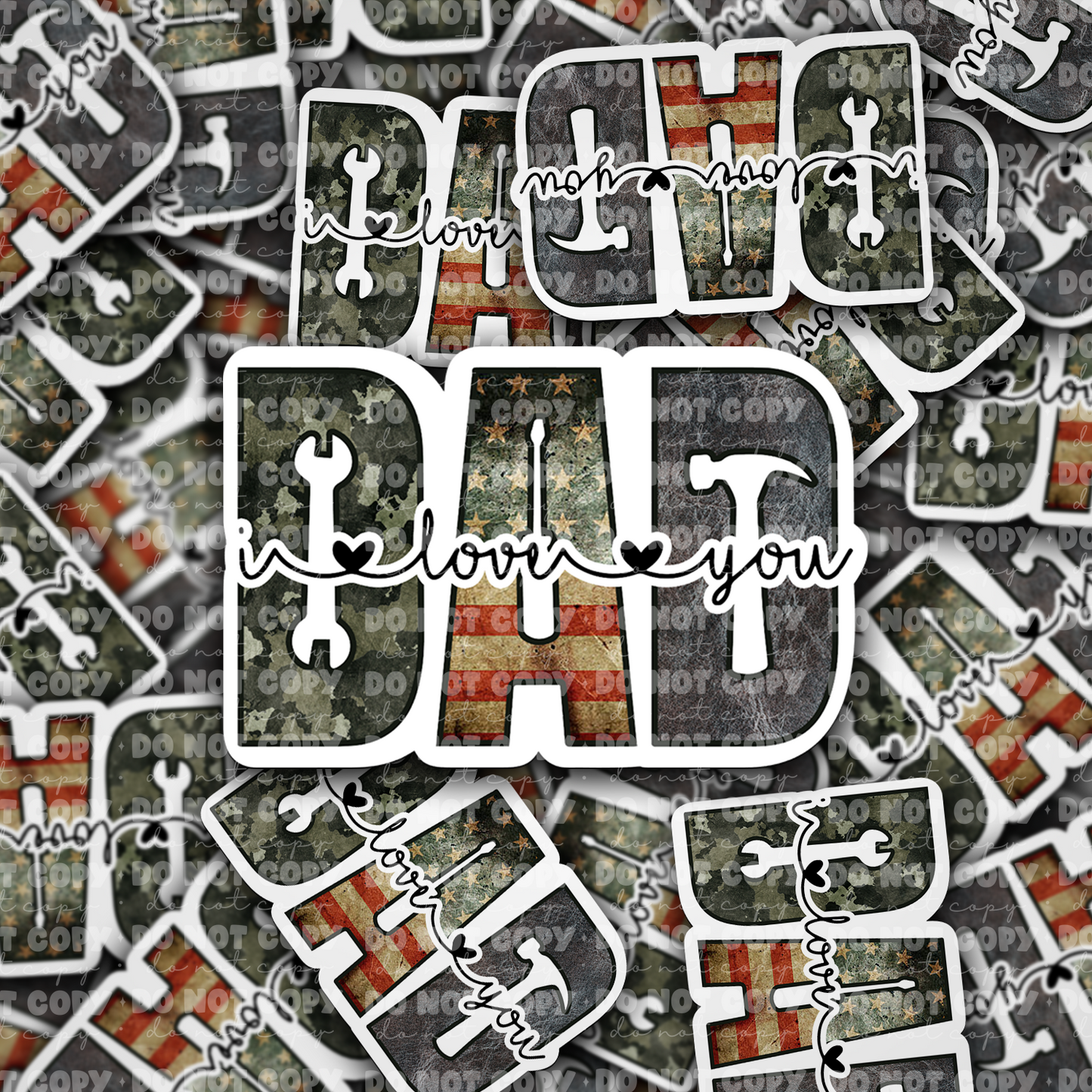 Dad I Love You Sticker