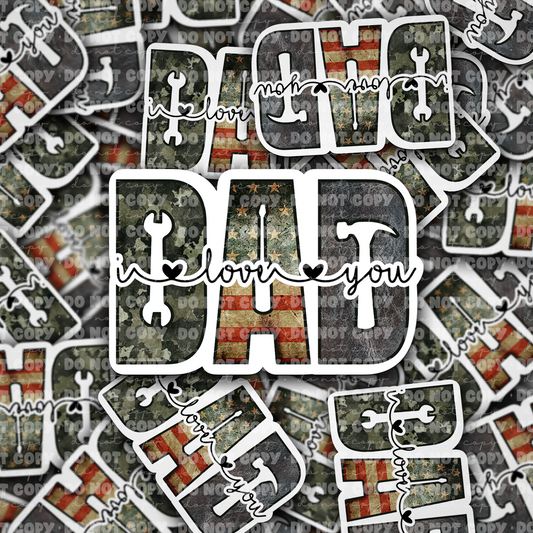 Dad I Love You Sticker