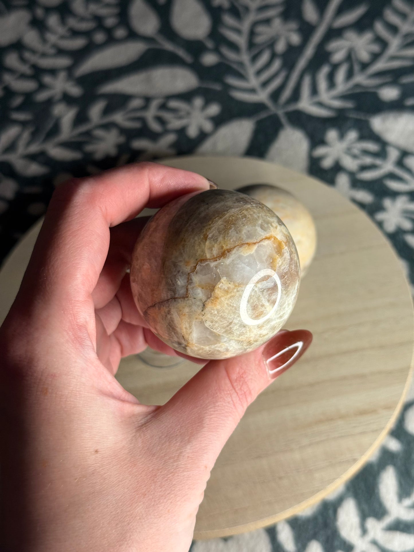Peach Moonstone Spheres