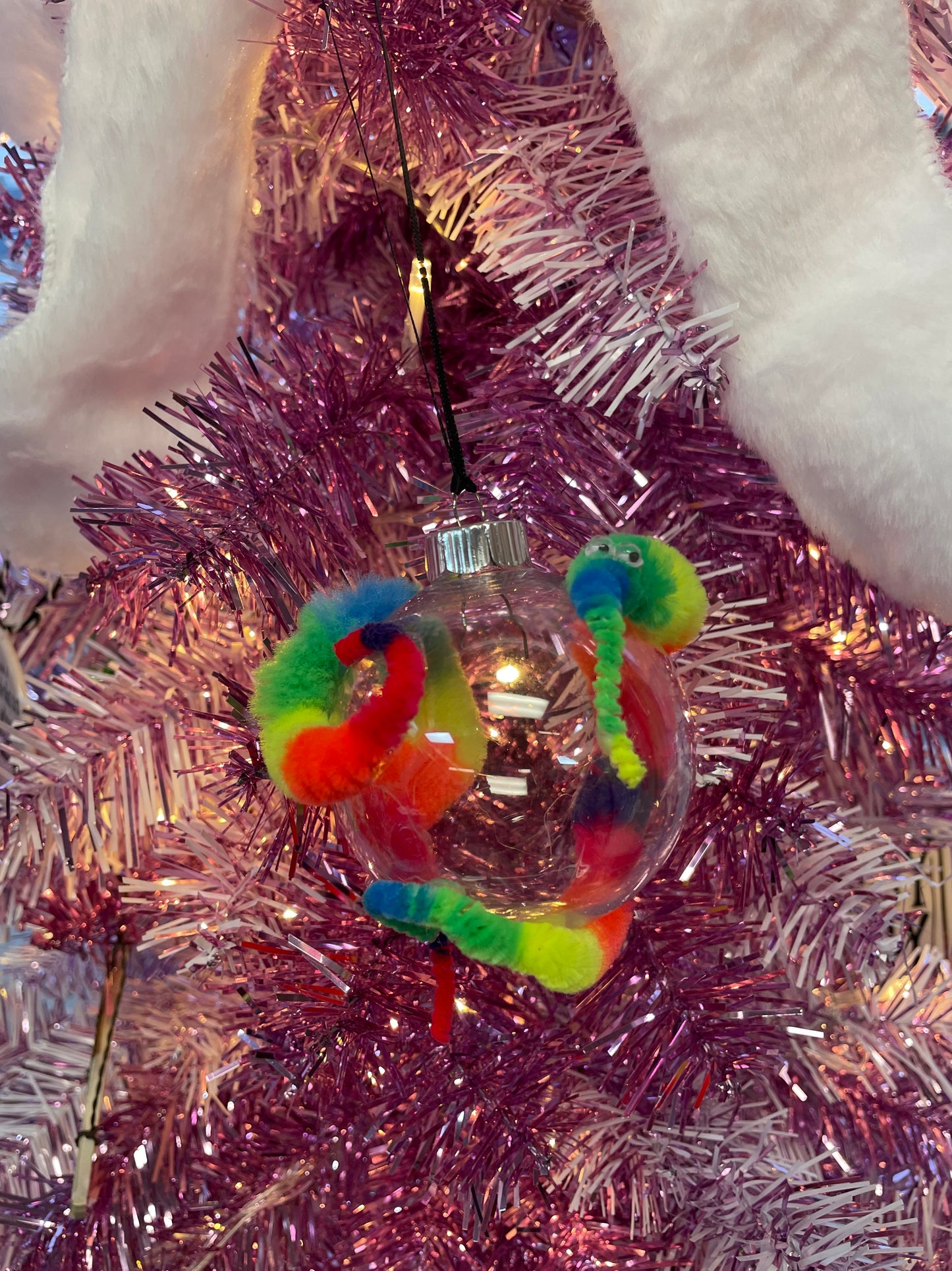 Fuzzy Worm Ornament