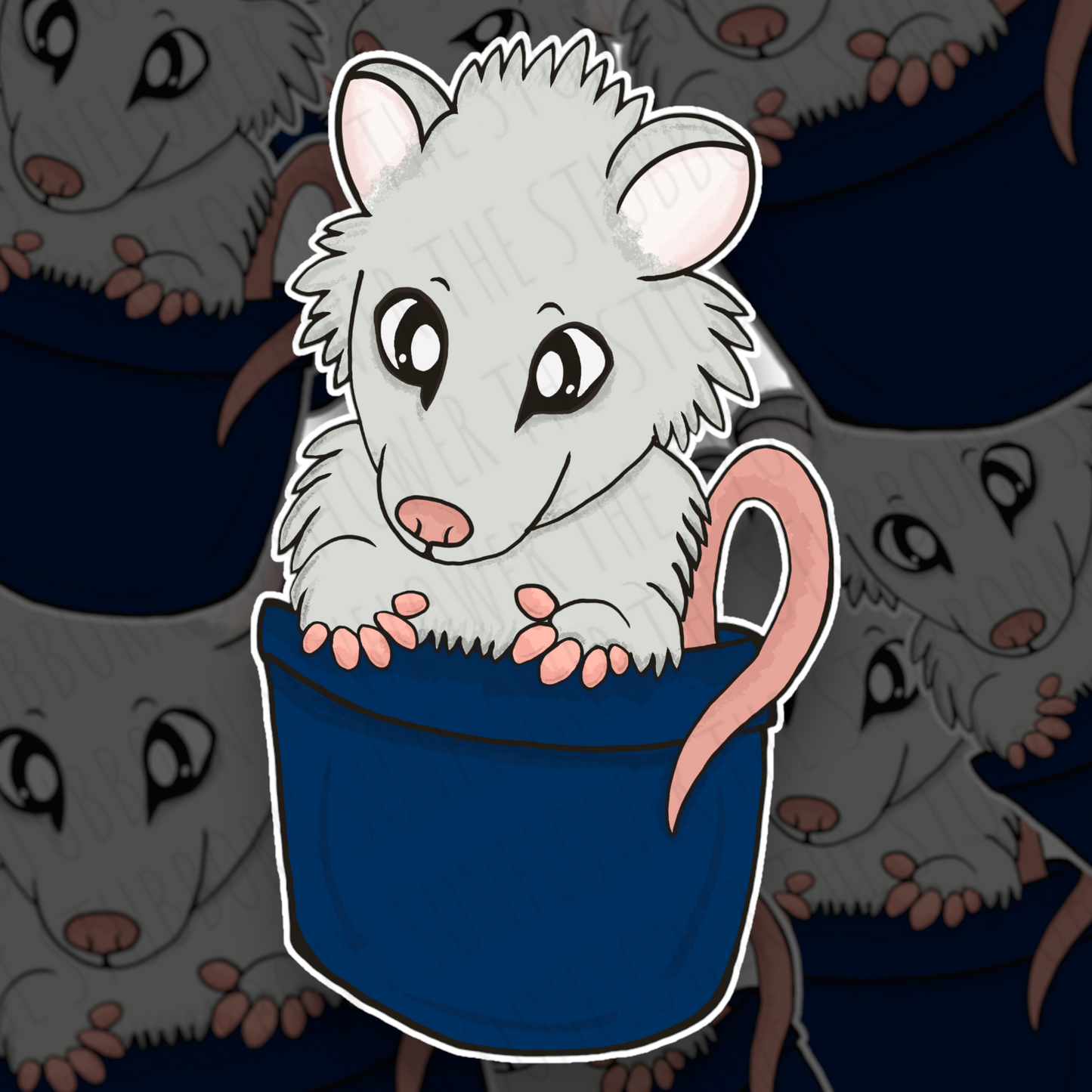 Pocket Opossum Sticker