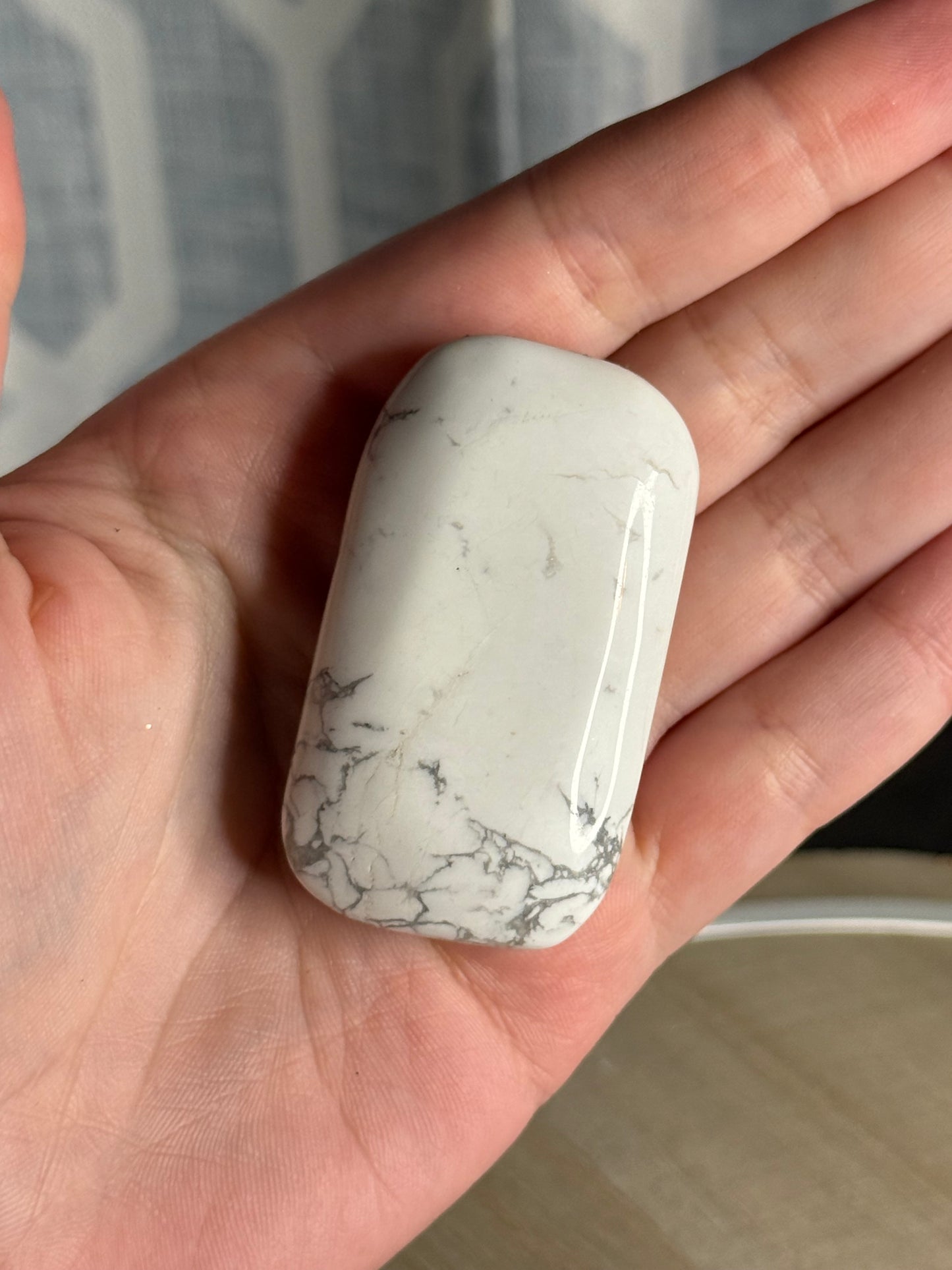 Howlite Palm Stones