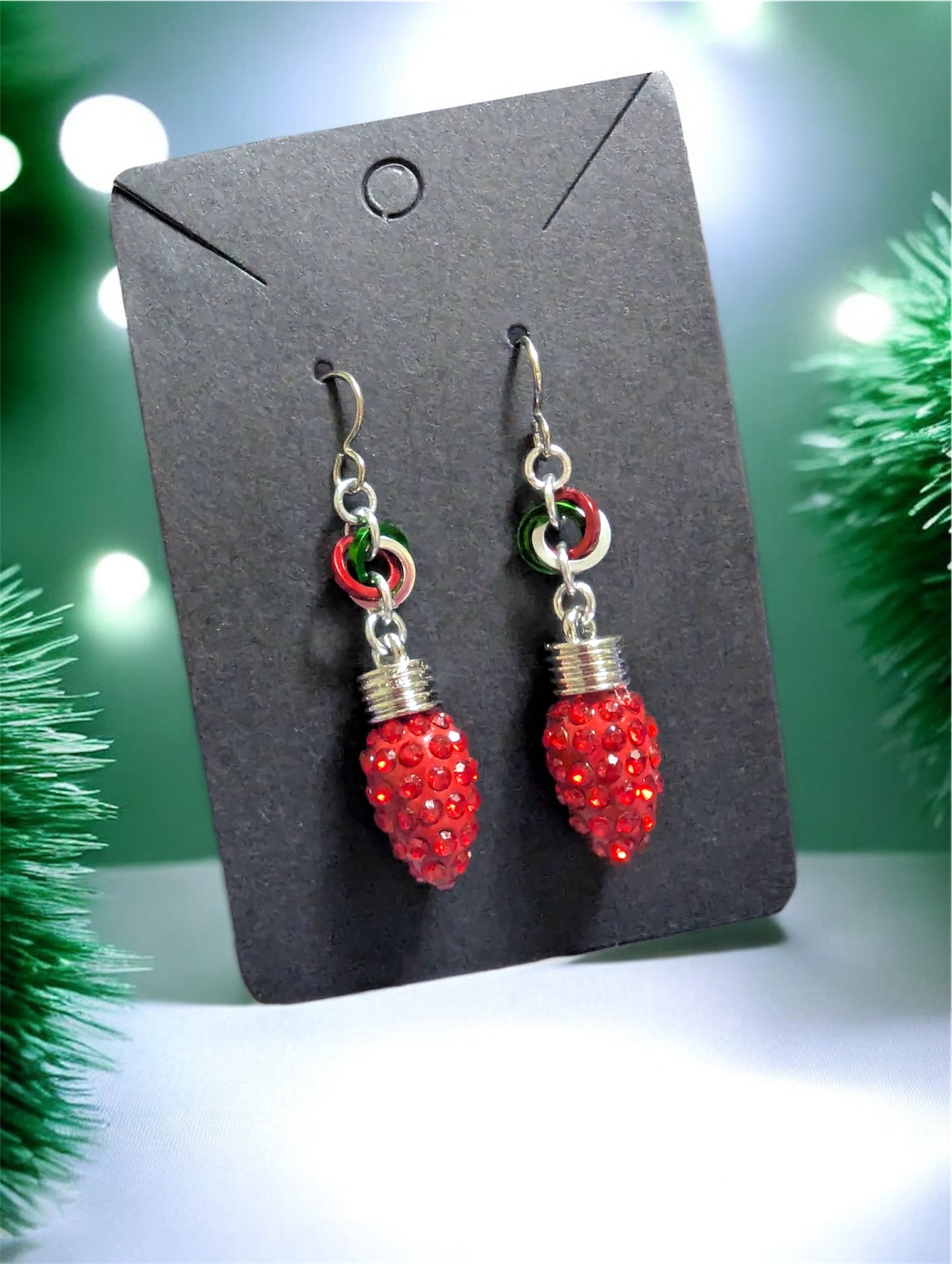 Crystal Holiday Bulb || Dangle Earring