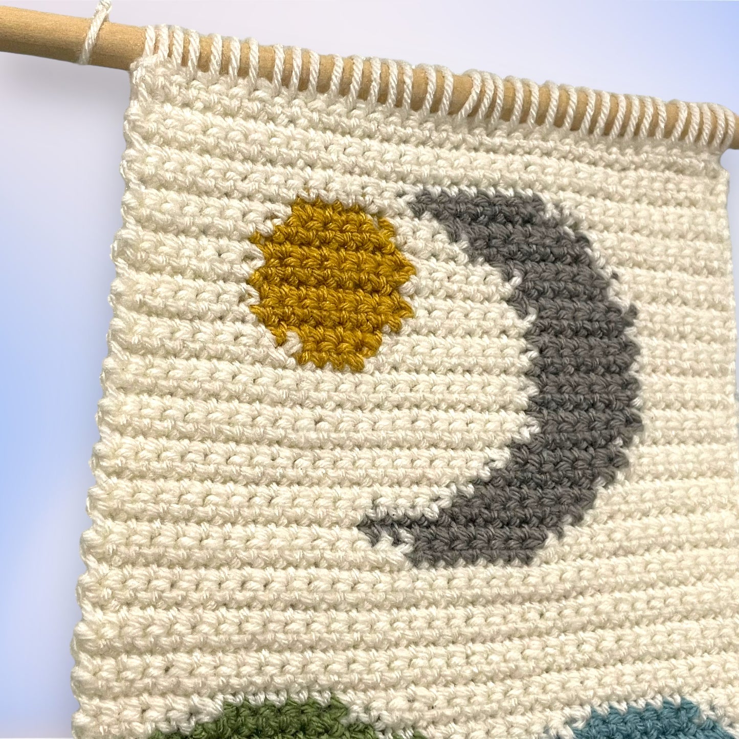 Crochet Wall Tapestry - Moon