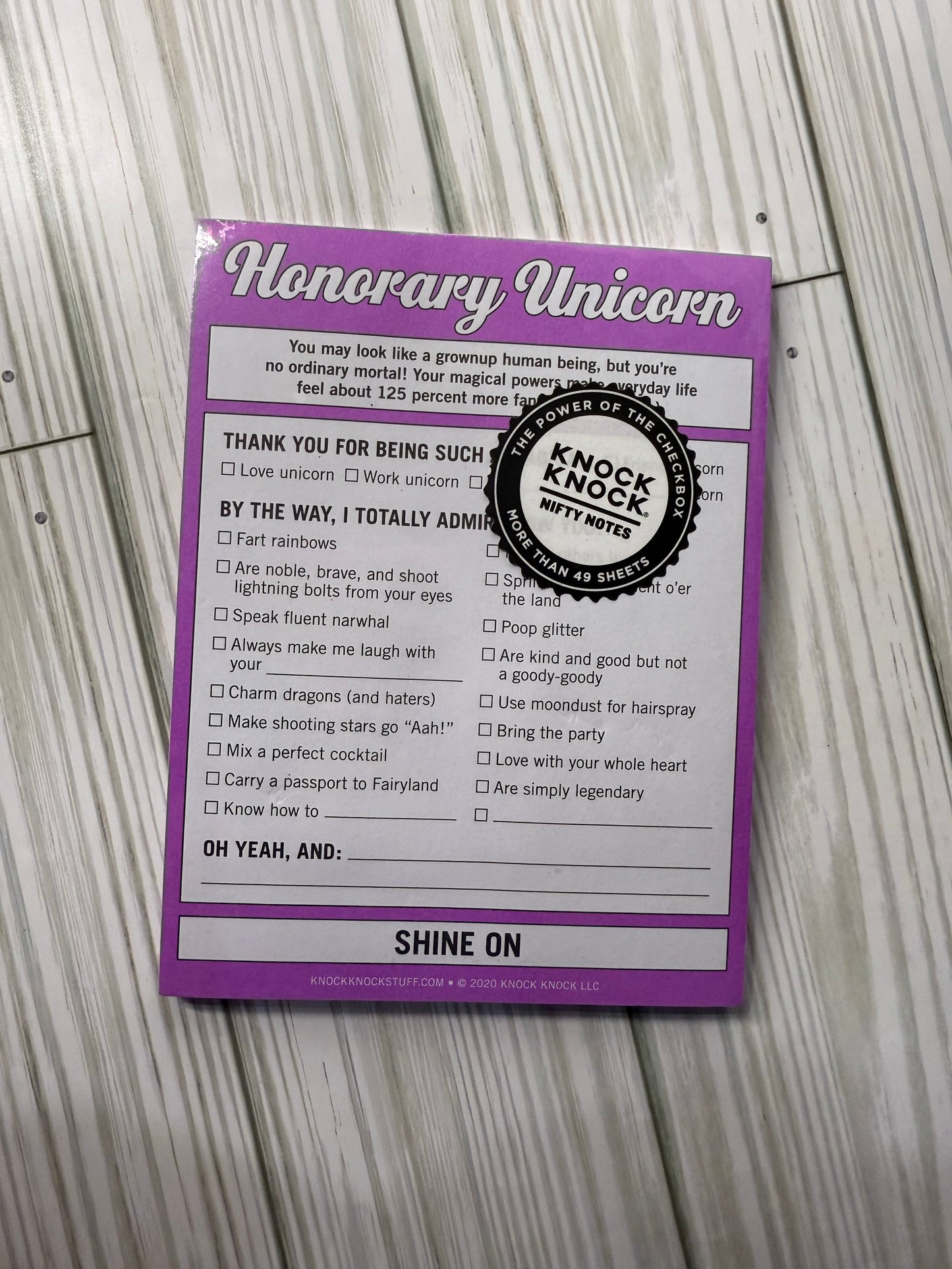 Honorary Unicorn Notepads