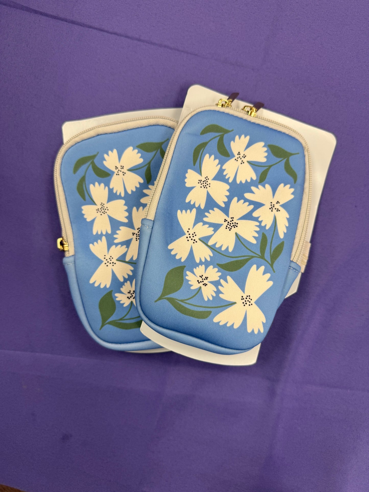 Blue Floral Tumbler Pouch