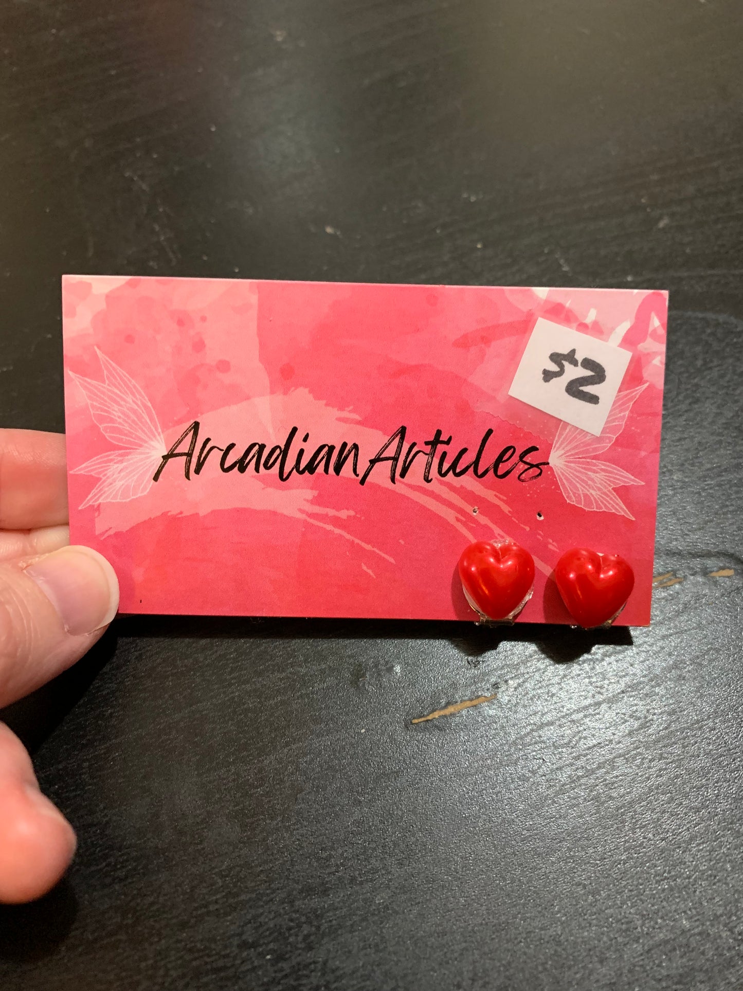 Clip On Earrings || Hearts || Novelty