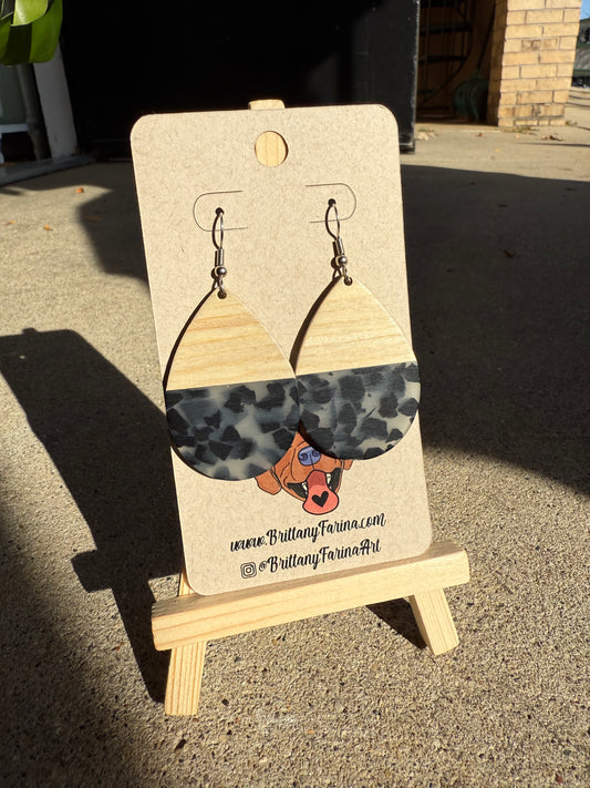 Wooden Dangle Earrings