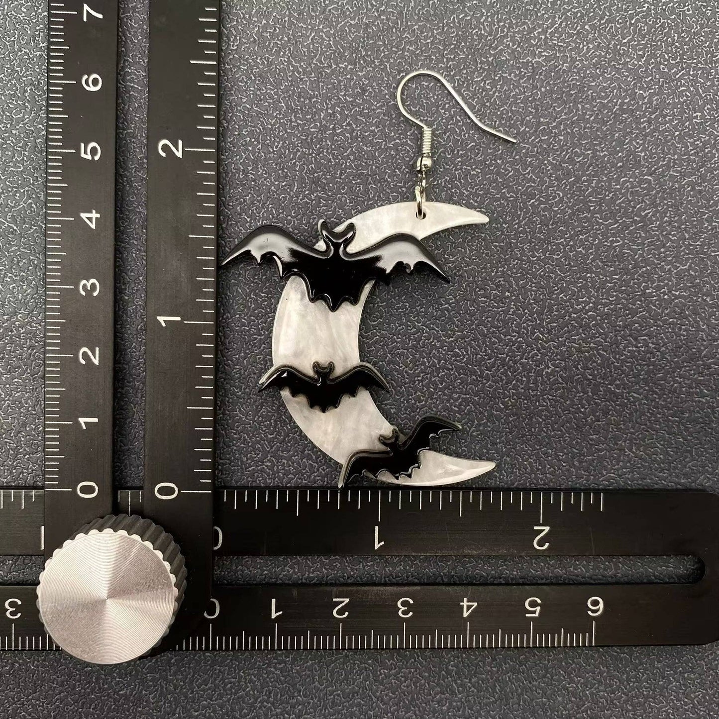 Bats Under The Moonlight Acrylic Dangle Earrings