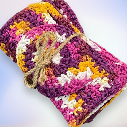 Crochet Dish Cloth Scrubber Set