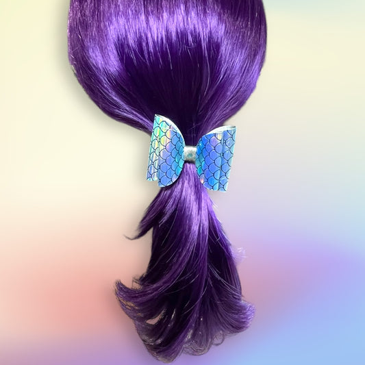 Holographic Mermaid Scale Hair Bow