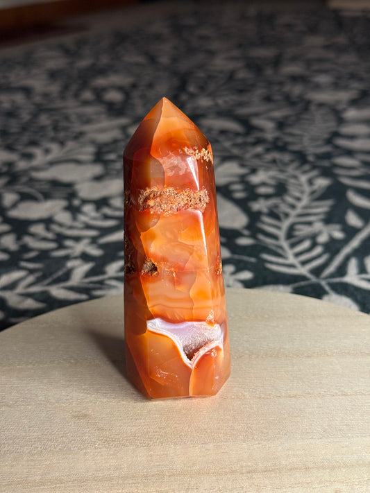 Carnelian Druzy Tower