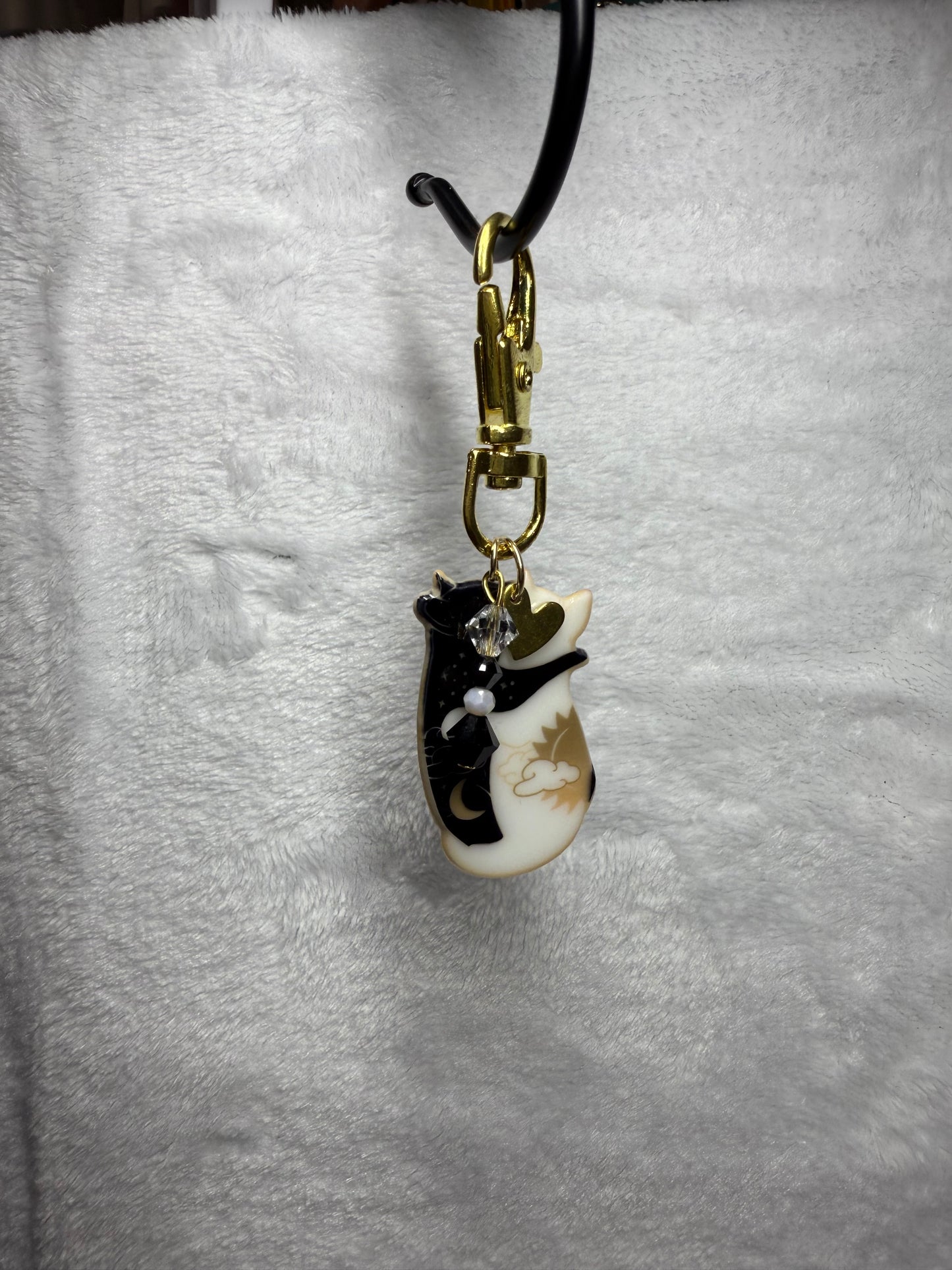 Yin & Yang Cats Bag Charm