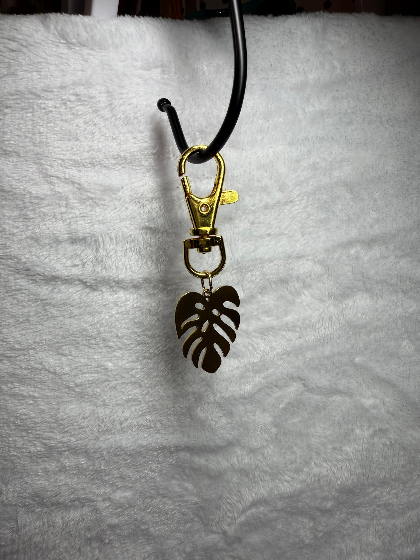 Brass Monstera Bag Charm