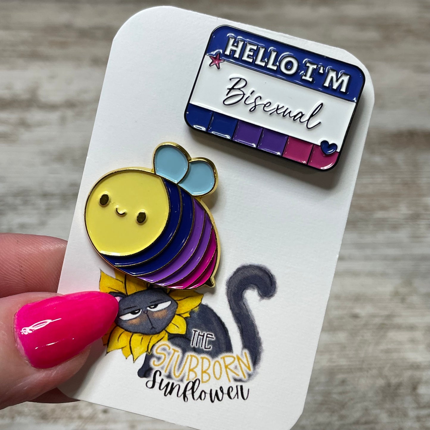 LGBT Bee & Pronoun Pin Set