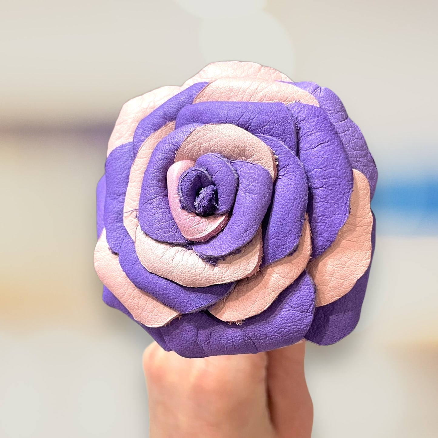 Pink & Purple Leather Rose