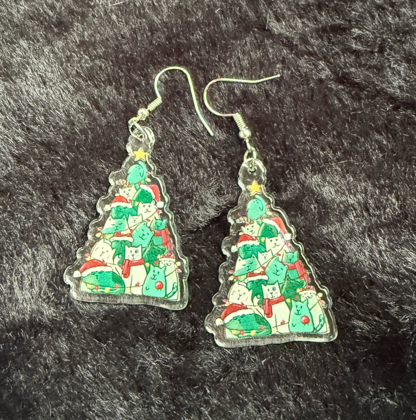 Pile of Christmas Cats Earrings