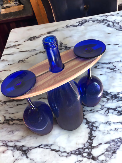 Handcrafted Wood Wine Glass Caddy