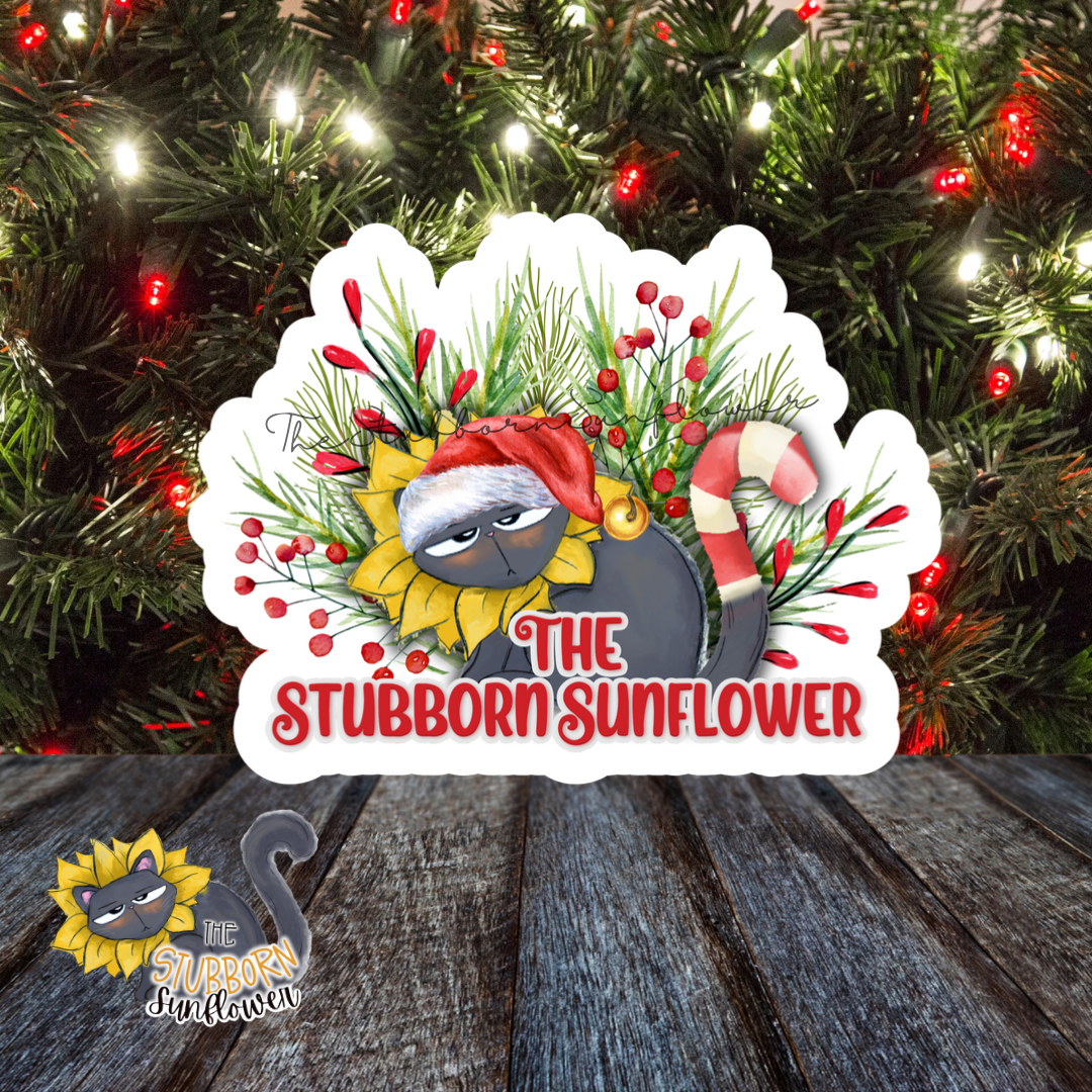 Stubborn Sunflower Holiday Sticker