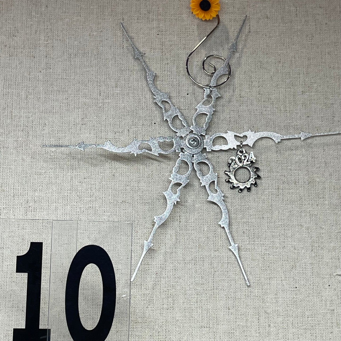 Clock Hand Snowflake Ornament