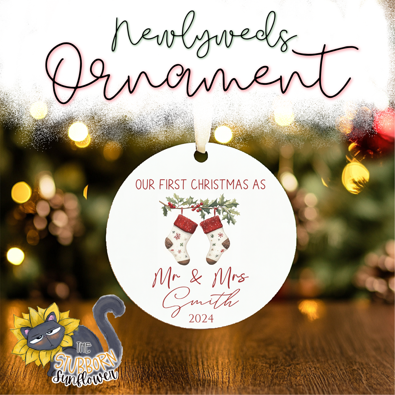 Custom Newlywed’s Ornaments