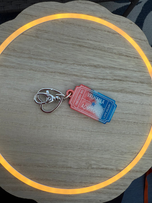 Valhalla Admit One Keychain