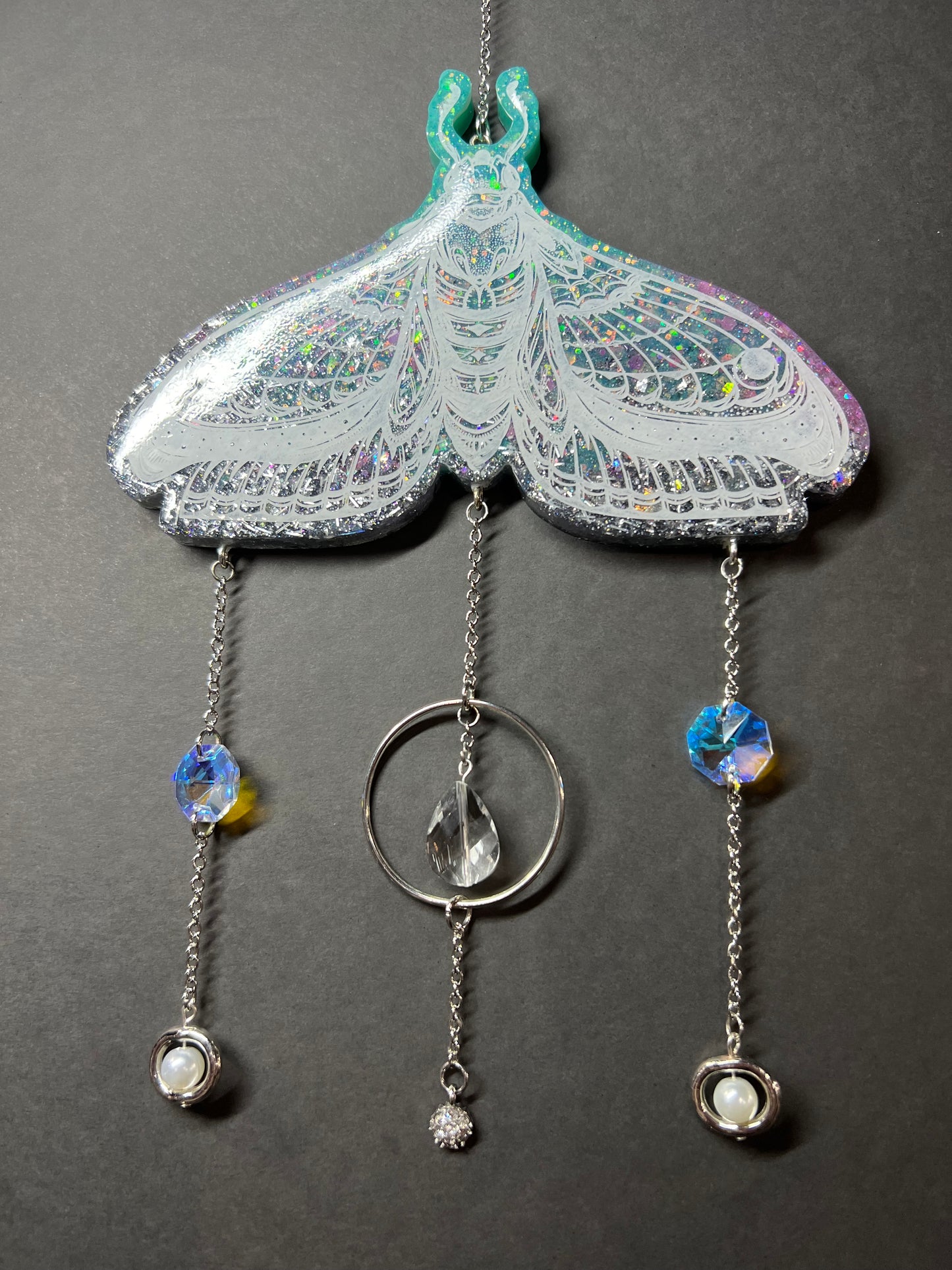 Moth Crystal Suncatchers