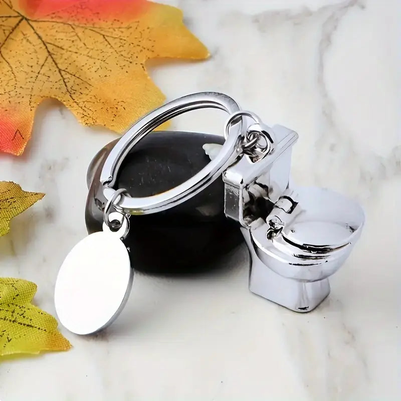 Mini Metal Toilet Keychain