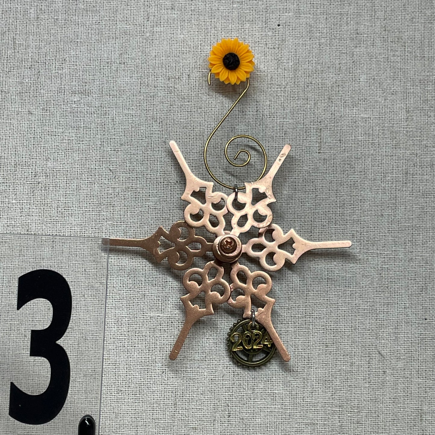 Clock Hand Snowflake Ornament