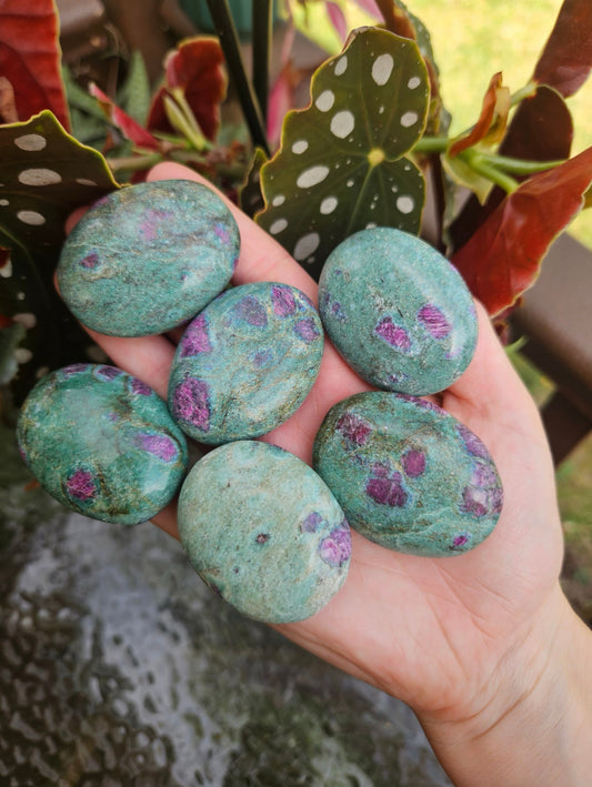 Ruby in Fuchsite Palmstone