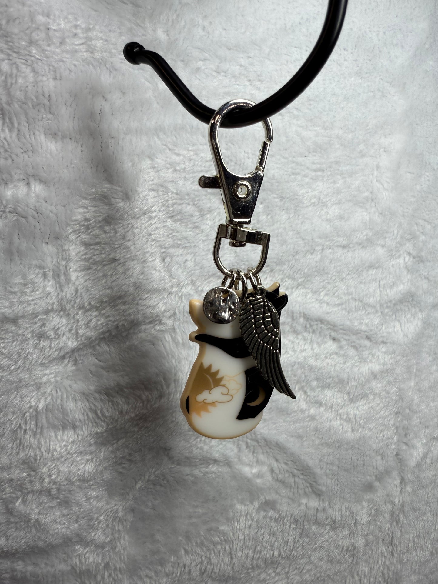 Yin & Yang Cats Bag Charm