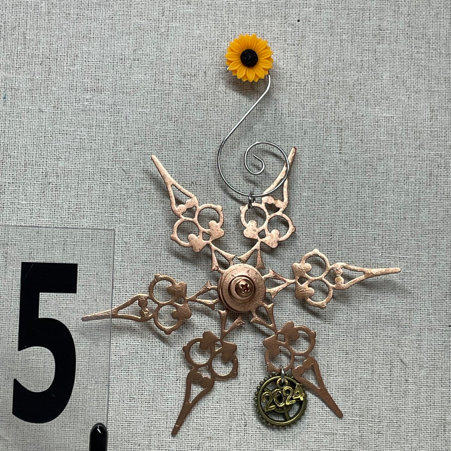 Clock Hand Snowflake Ornament