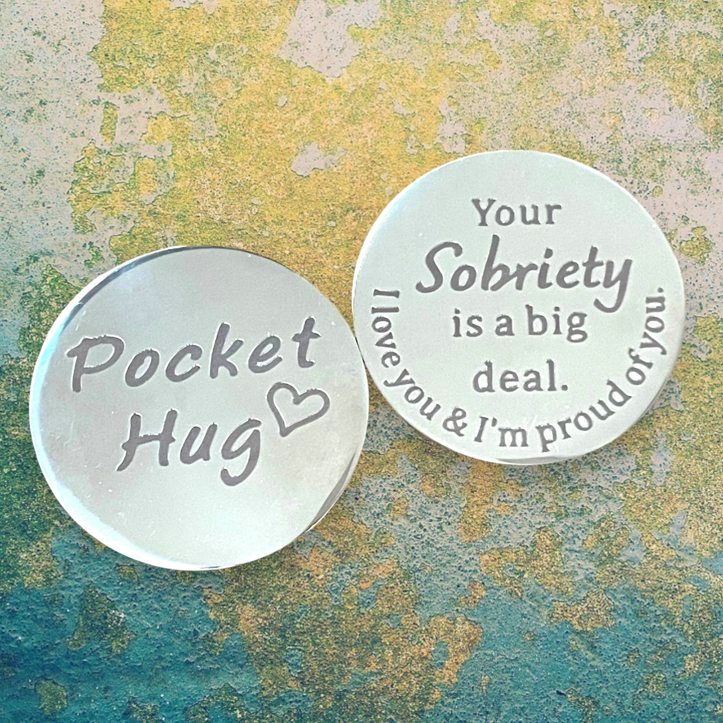 Sobriety Pocket Hug Coin