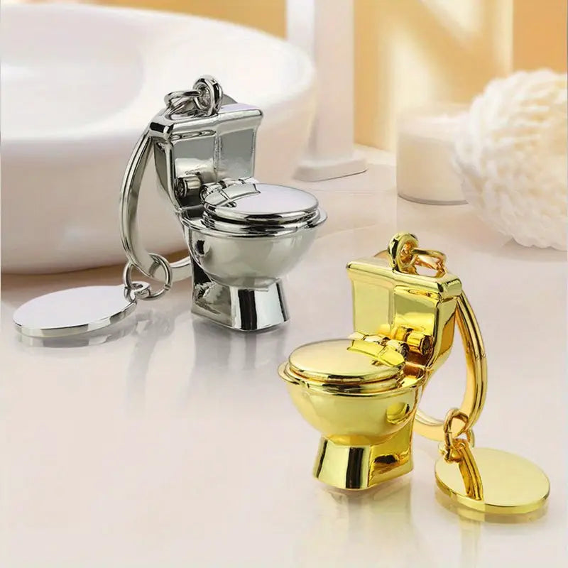 Mini Metal Toilet Keychain
