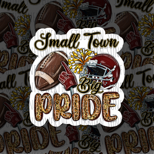 Small Town Football Sticker