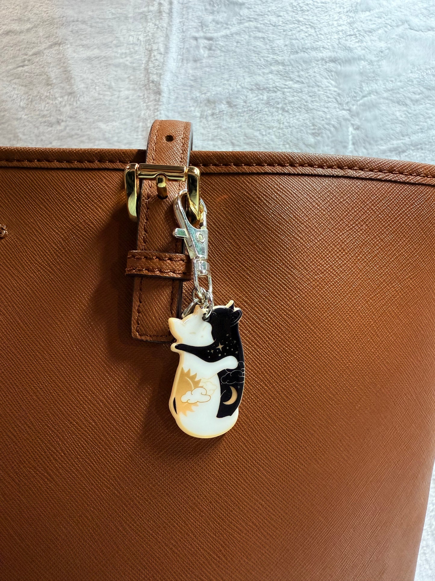 Yin & Yang Cats Bag Charm