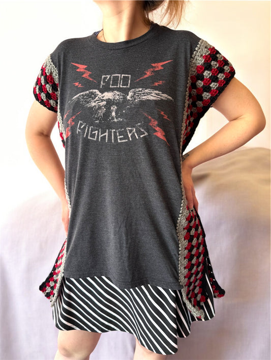 Crochet Foo Fighters T-Shirt | Medium