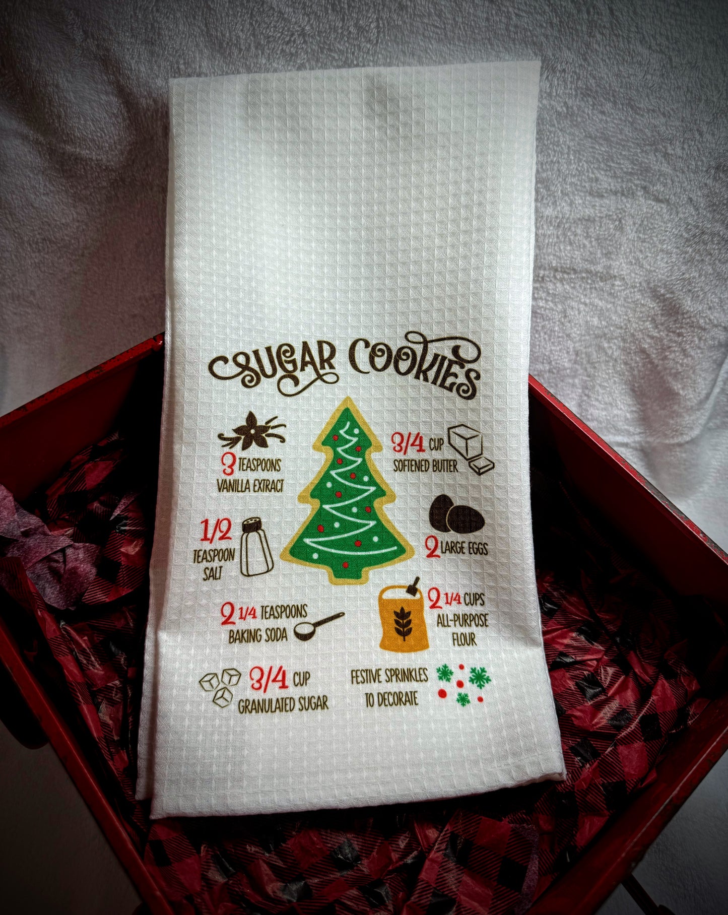 Sugar Cookie Ingredients Kitchen Towel